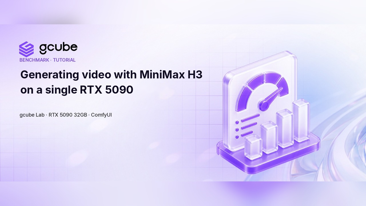 Running the MiniMax H3 video generation model on a gcube RTX 5090